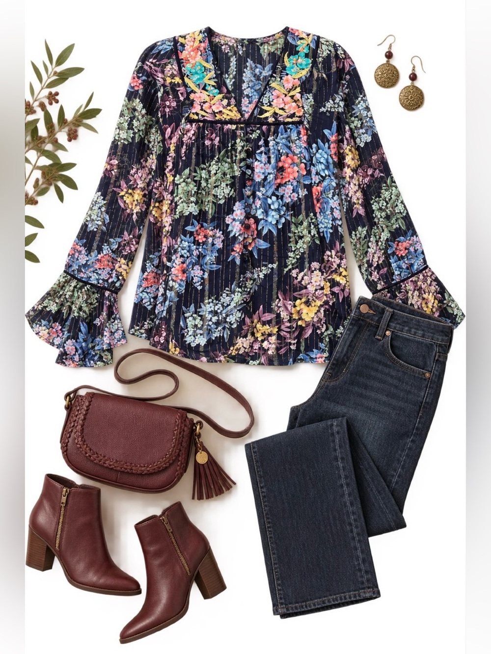 Anthropologie Vineet Bahl - Vivienne Embroidered Blouse